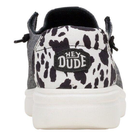 NEW HEY DUDE WOMENS WENDY RISE ANIMAL BLACK - Picture 2 of 2